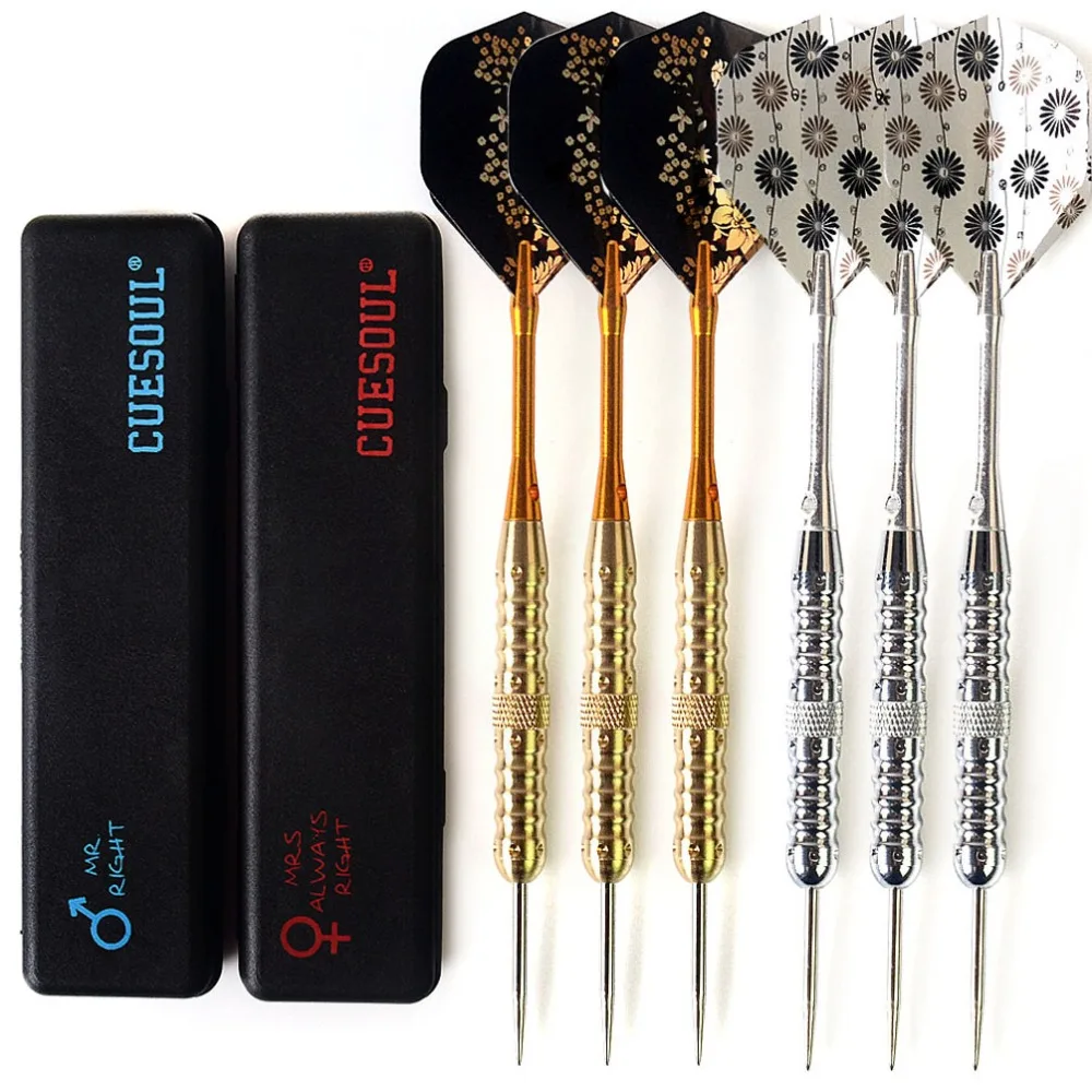 

CUESOUL 6 Pcs/2 Sets Couples Package 19g Steel Tip Darts