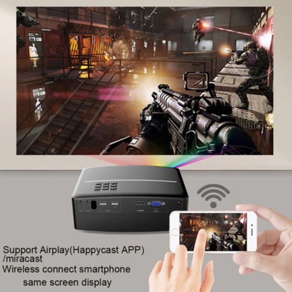 4 K HD 1080 P Wifi اللاسلكية العارض LED الروبوت 6.0 بلوتوث HDMI المسرح المنزلي WIF66
