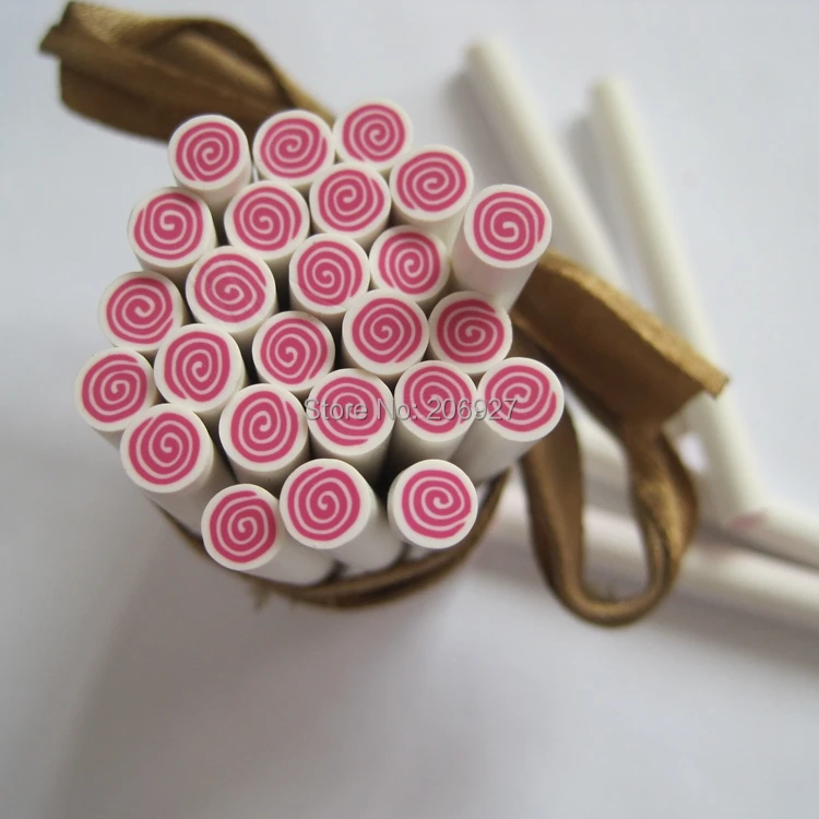 

5pcs M-01 5mm Cute Cake Cane Fancy Nail Art Polymer Clay Cane Nail Art Decoration