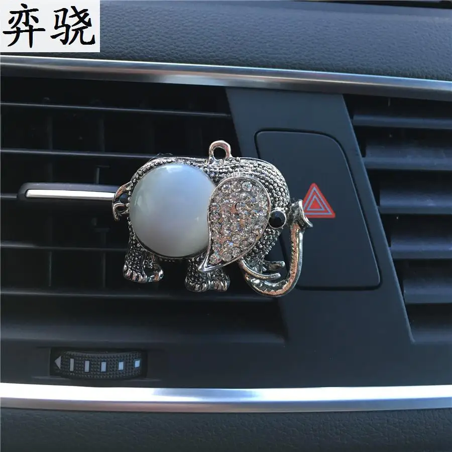 

Lovely white elephant Car styling Ornaments Automobile air conditioner perfume clip Men and Women car Perfumes 100 Original