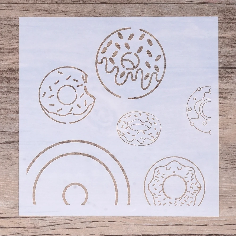 

13 cm Donut Stencil For Painting Scrapbooking Stamping Stamps Album Decorative Embossing Paper Cards Butterfly