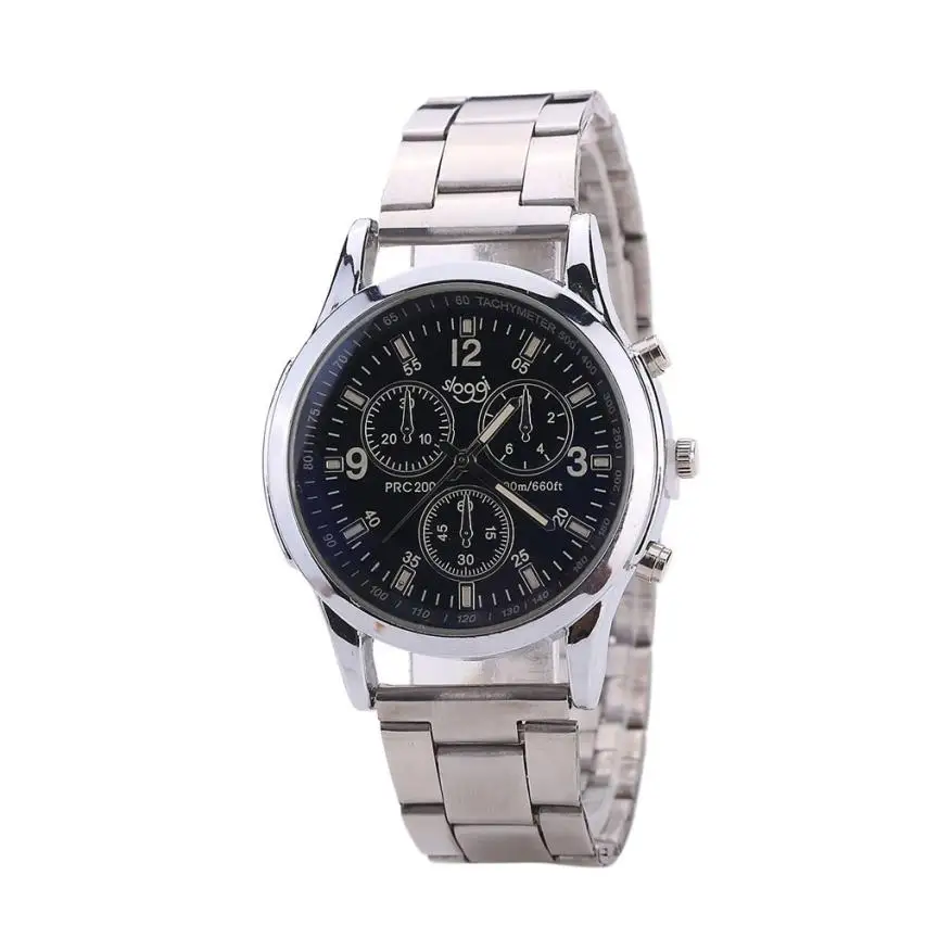 Six Pin Watches Quartz Unisex Popular Womens Watches Quartz Stainless Steel Dial Leather Band