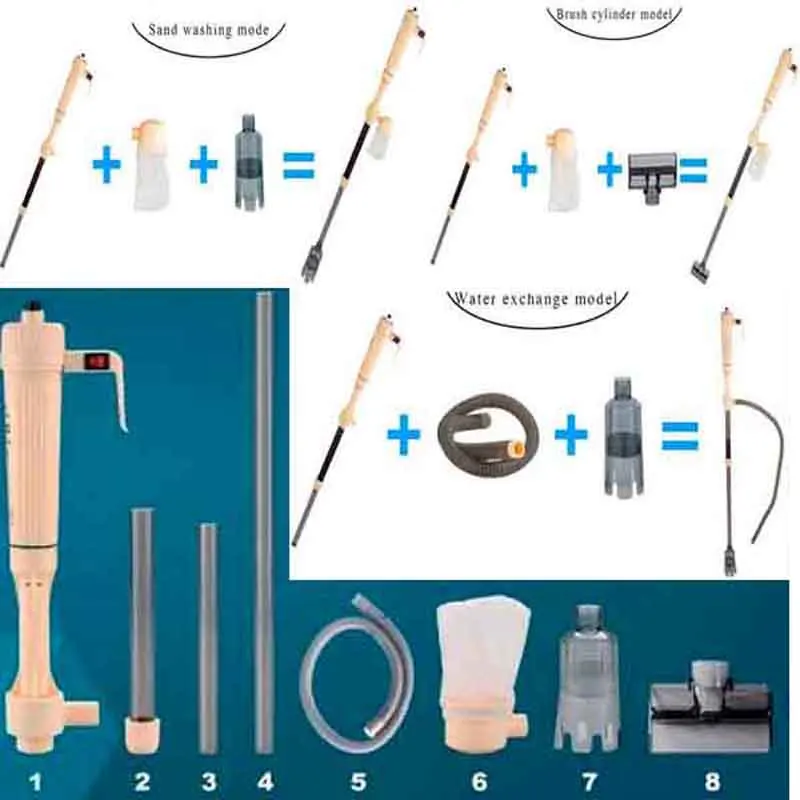

Electric Aquarium Gravel Cleaner Water Filter Washer Siphon Vacuum Water Pump for Fish Tank Aquarium Cleaner Accessories