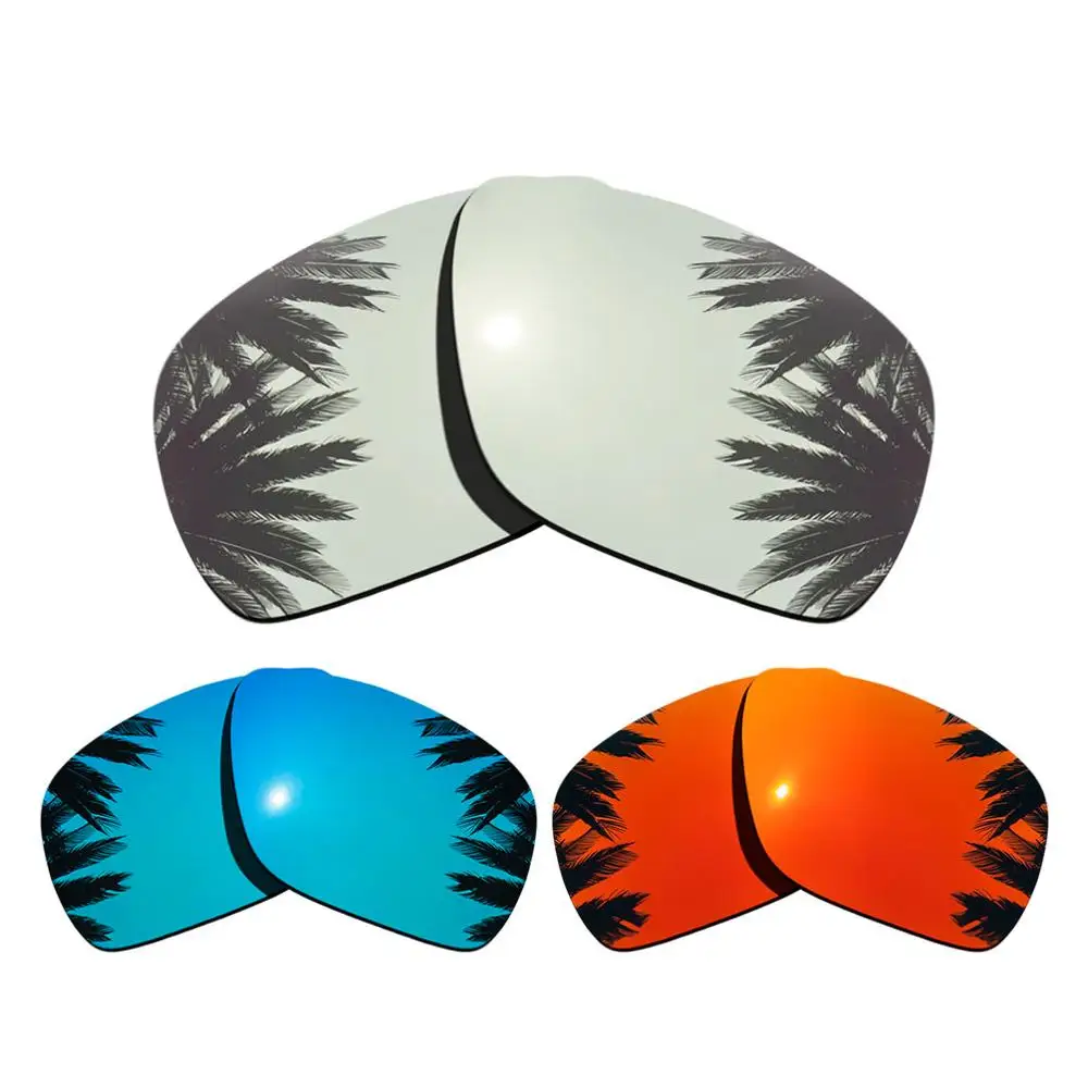 Поляризованные зеркальные линзы для замены покрытия для солнцезащитных очков-Оукли отправка 1 рамка разных цветов - Цвет линз: Silver-Blue-Red