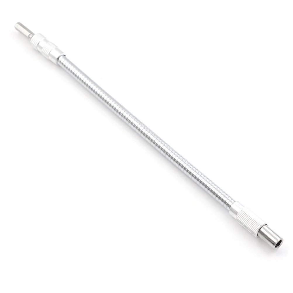 20cm/30CM Metal 20cm 30cm 1/4" Hex Flexible Hose Screwdriver Extension Bit Holder Flex Screwdriver Extension Adapter DIY Tools