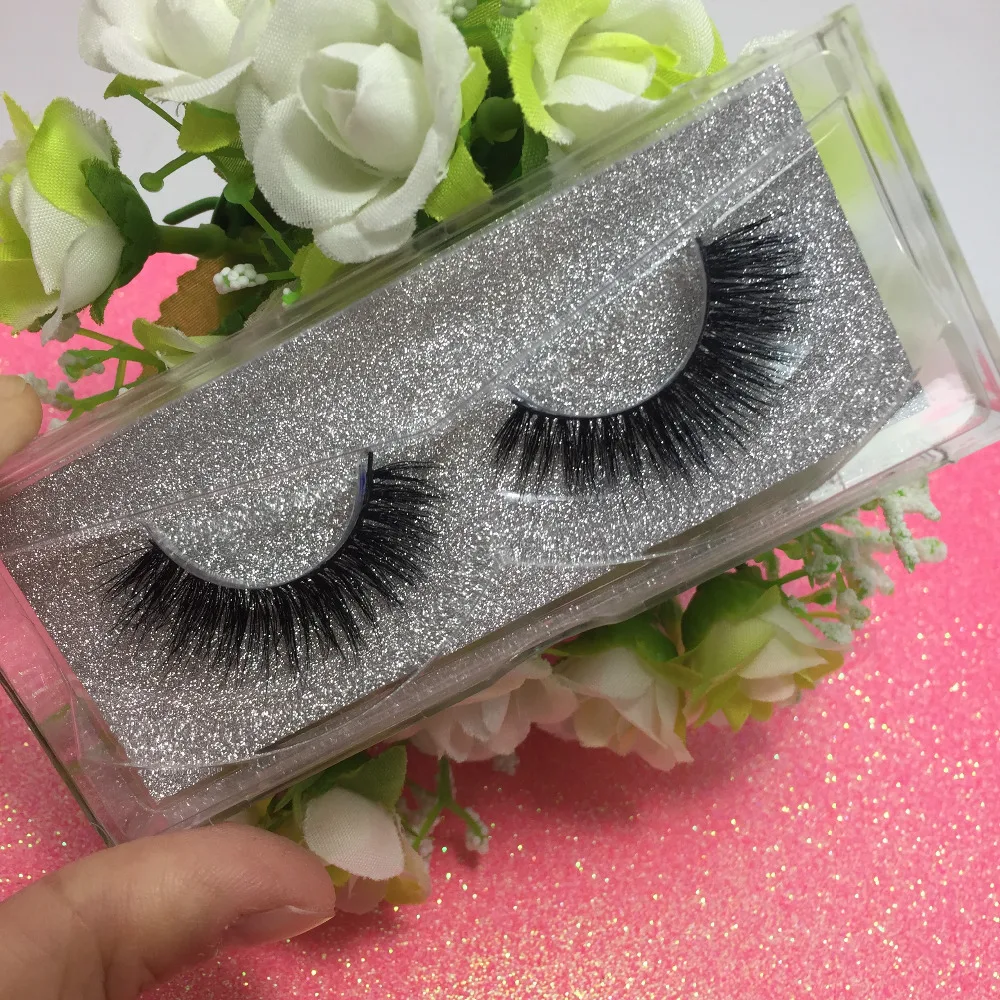 

10 pairs /lot 3D Mink Eyelash Real Mink Handmade Crossing Lashes individual Strip Thick Lash Fake Eyelashes