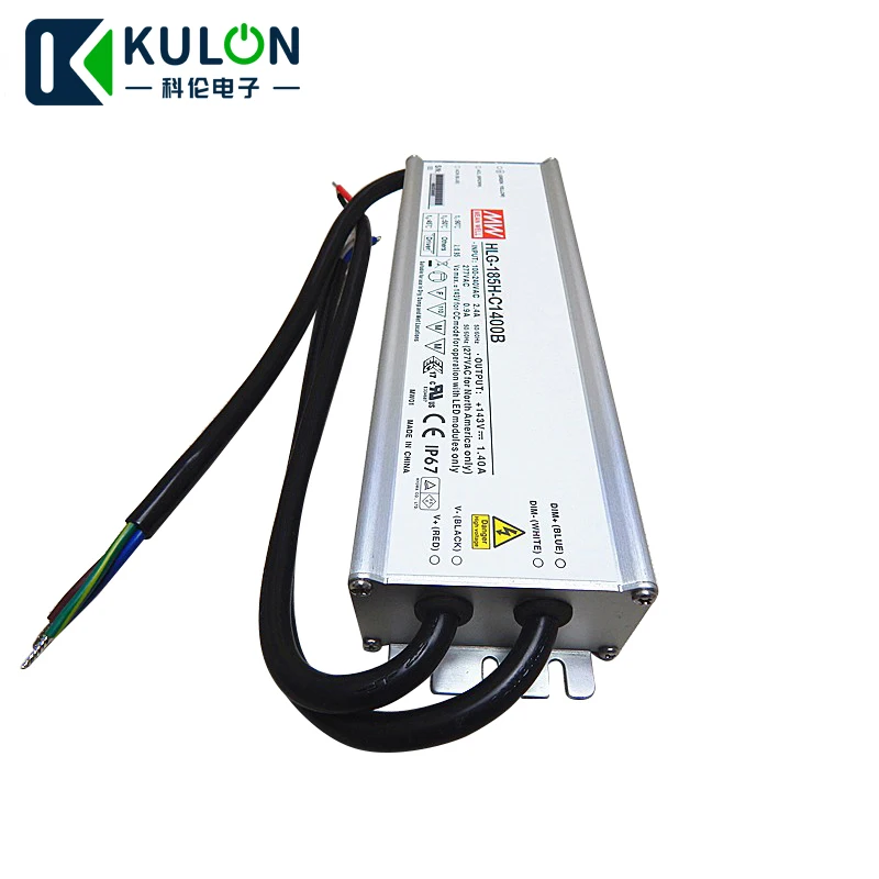 MEAN WELL Светодиодный источник питания постоянного тока HLG 185H C1400B 71 143 в 1400mA 200 Вт PFC