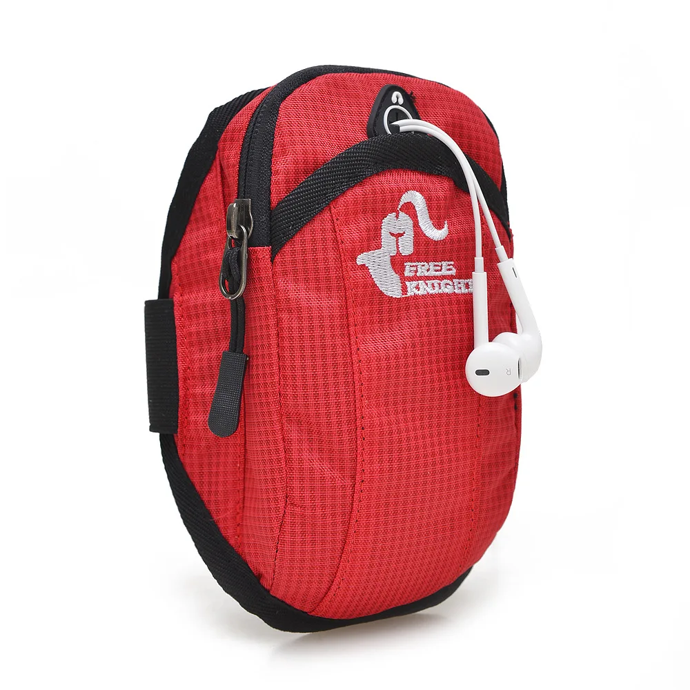 5,5 дюймовые водонепроницаемые нейлоновые универсальные сумки для бега для верховой езды, прогулочная женская спортивная поясная сумка с держателем для телефона, ремень для бега - Цвет: Красный цвет