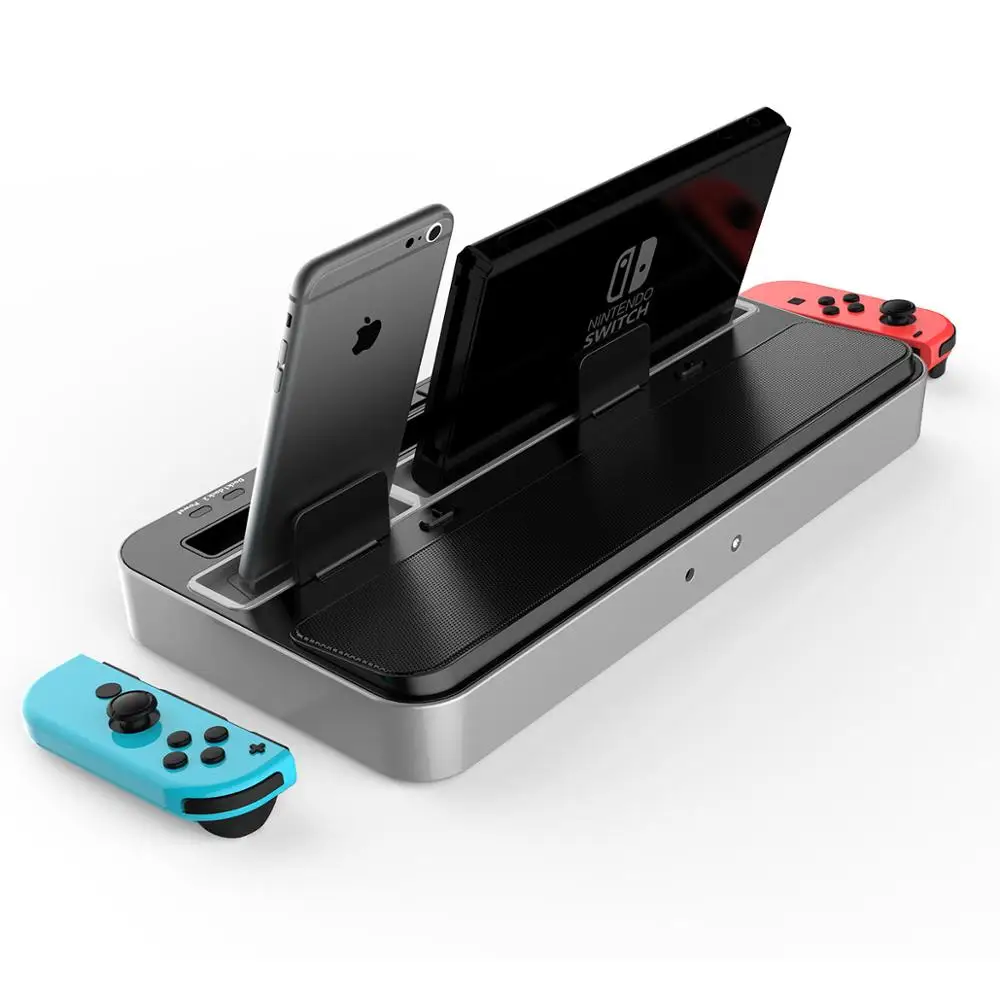 Multi-purpose Charging Base Charger Socket Station Stand with Audio Speaker Function for Nintend NS Switch/Mobile Phone/Tablets
