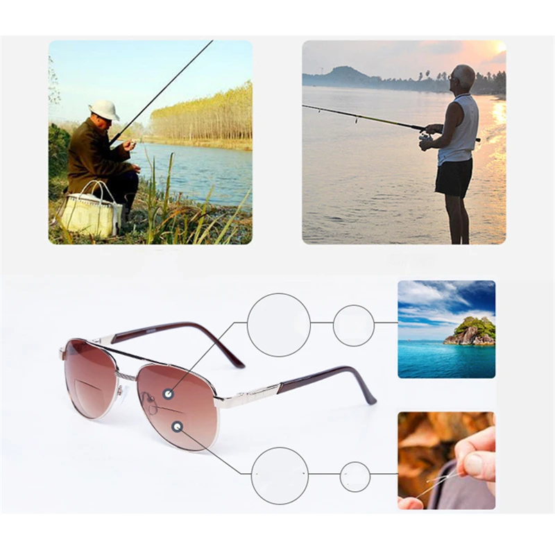 Iboode, бифокальные очки для чтения, унисекс, диоптрийные очки, мужские поляризованные солнцезащитные очки для вождения, линзы дальнозоркости+ 1,0+ 1,5+ 2,0+ 2,5+ 3,0+ 3,5