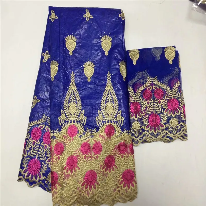 

PL!African Lace Fabric Bazin Riche Fabric 2018 New Design Embroidered Bazin Riche Getzner With Tulle Lace Set ! L53005