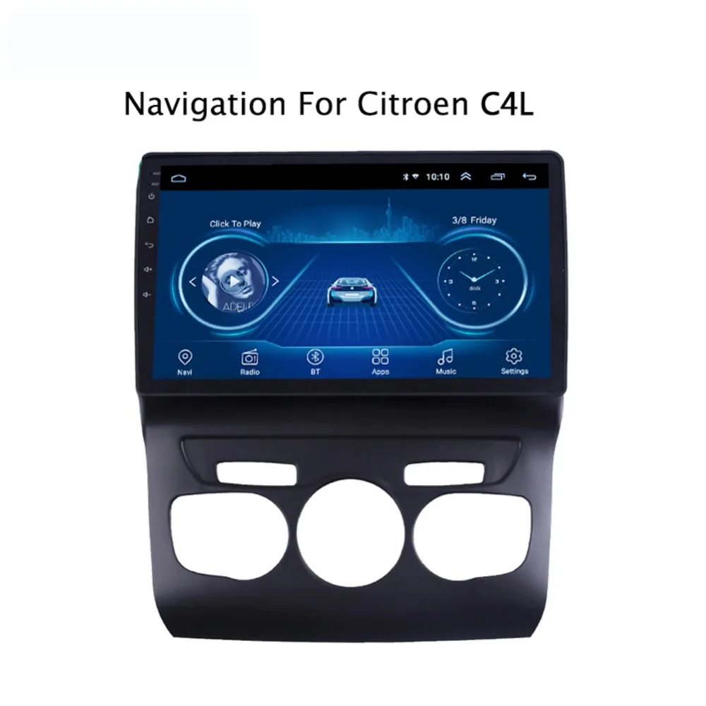 Sale Super Slim Touch Screen Android 8.1 radio GPS Navigation for Citroen C4L 2013-2017 headunit tablets Stereo Multimedia Bluetooth 1
