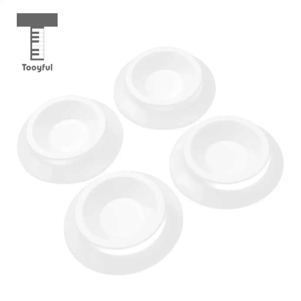 4pcs White Piano Caster Cups Piano Leg Pads for Upright Piano Parts Accessories