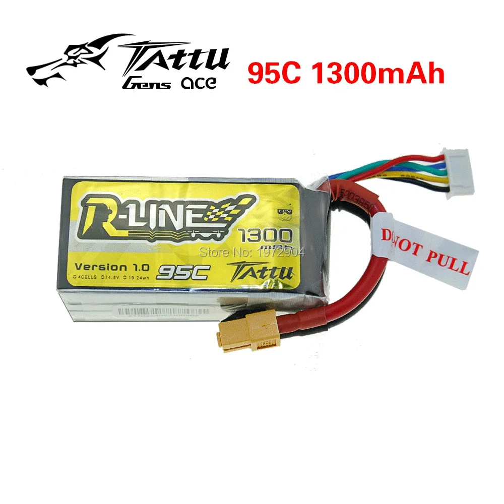 TATTU LiPo Battery 4S 1300mah 95C 14 8V XT60 Violence Lithium Li Polymer Battey for RC