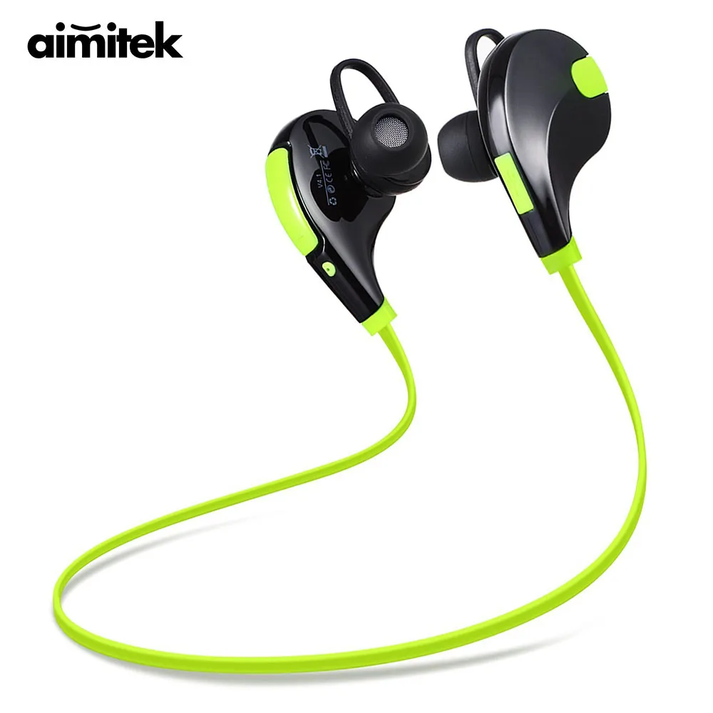 Bluetooth наушники Aimitek спортивные с микрофоном и поддержкой Bluetooth|earphone with mic|handsfree