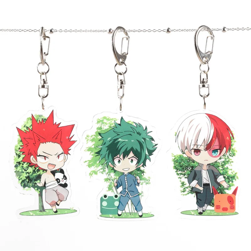 Мой герой Academy аниме акриловый брелок Kirishima Eijiro Midoriya izku Todoroki Shoto милый смешной кулон брелок Llaveros подарок