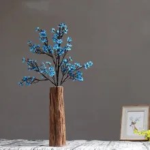 Креативная китайская деревянная ваза, искусственный цветок, украшение для дома, Ретро ручной работы, дерево, Рабочий стол