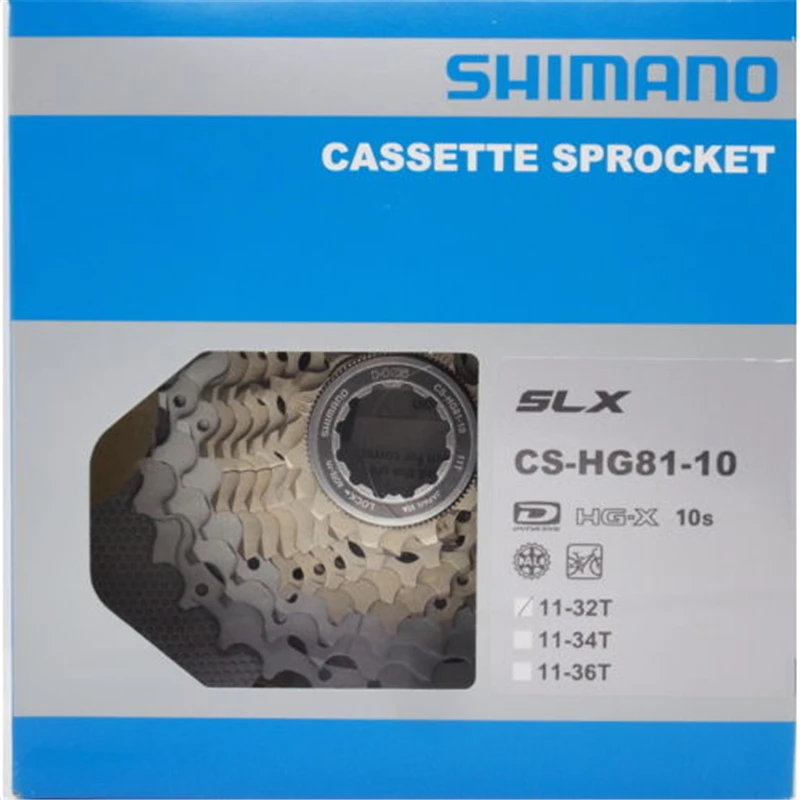 Оригинальная упакованная коробка Shimano SLX CS-HG81-10 10 скоростей 11-32 T/11-34 T/11-36 T MTB