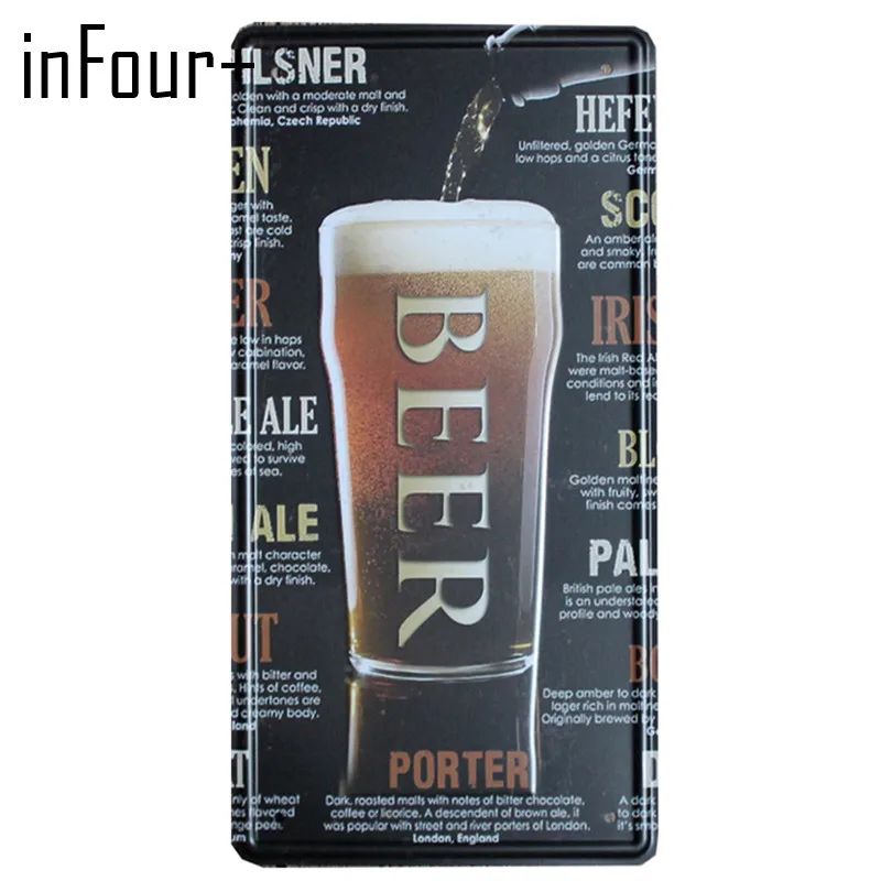 

[inFour+] New Wold Beer Plate Metal Plate Car Number Tin Sign Bar Pub Cafe Home Decor Metal Sign Garage Painting Plaques Sign