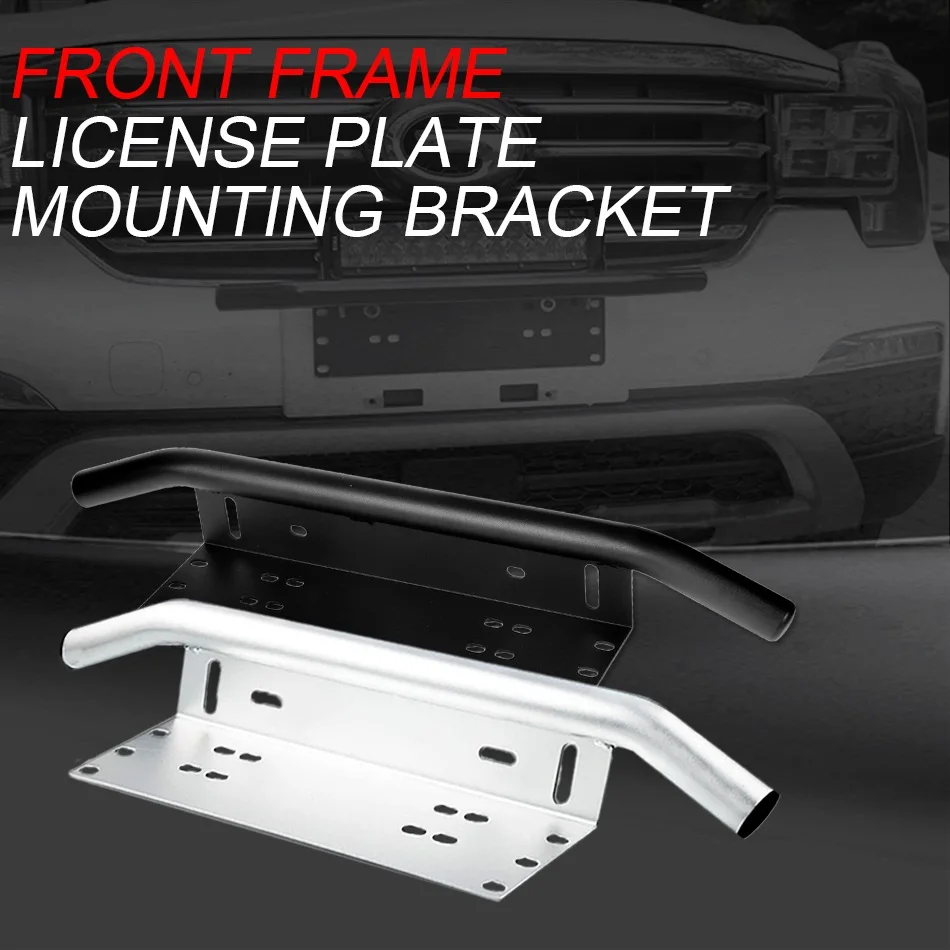 RACBOX номерной знак Монтажный держатель для внедорожника светодиодный светильник бар рабочий светильник Точечный светильник крепление кронштейны Bull бампер передний черный