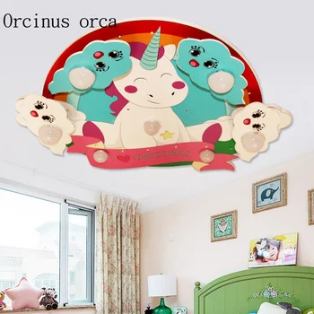 

Cartoon creativity pony ceiling lamp children's room boy girl baby bedroom warm eye protection LED ceiling lamp free shipping