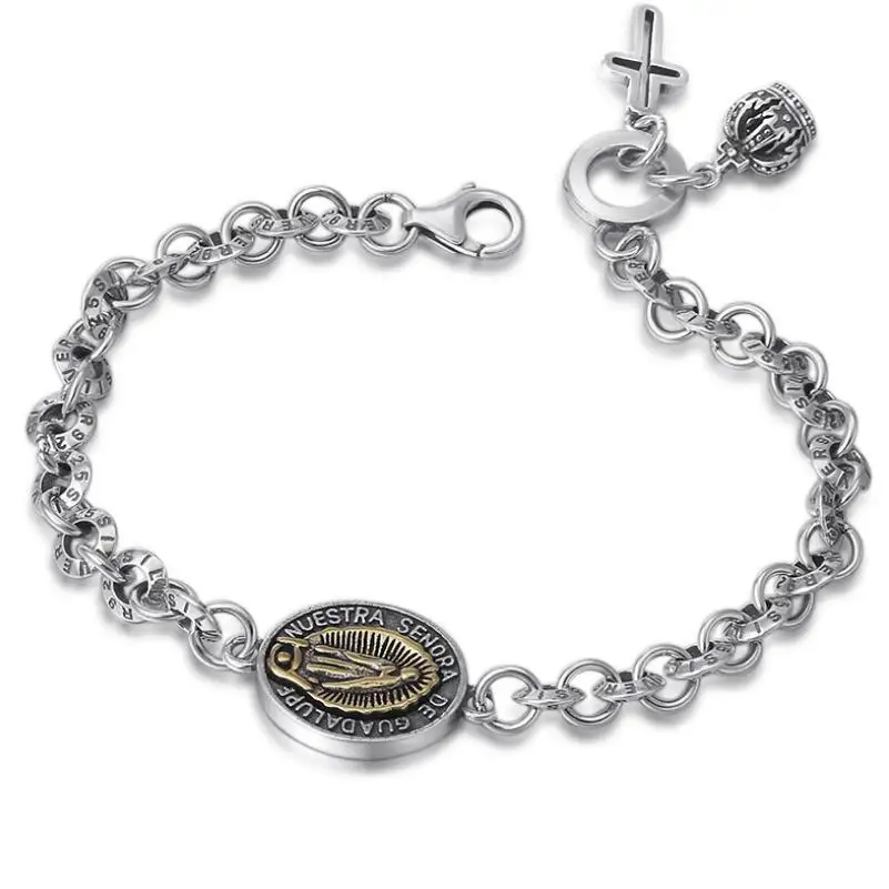 925 пробы серебряный модный винтажный Марии винтажный S925 браслет(FGL