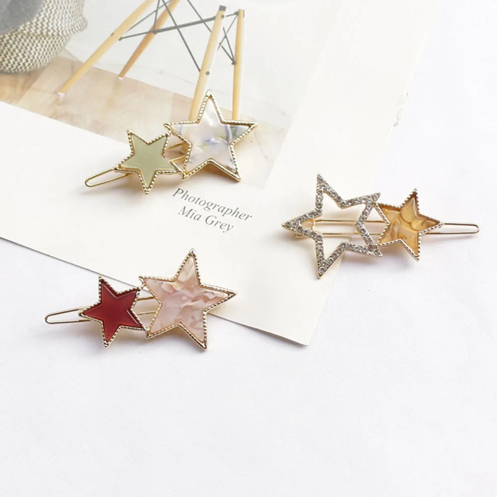

1Pc Women Fashion Sweet Star Shape Alloy Hair Clip Headwear Hair Ornament Headband Hairpin Barrette Fashion Hair Accessories