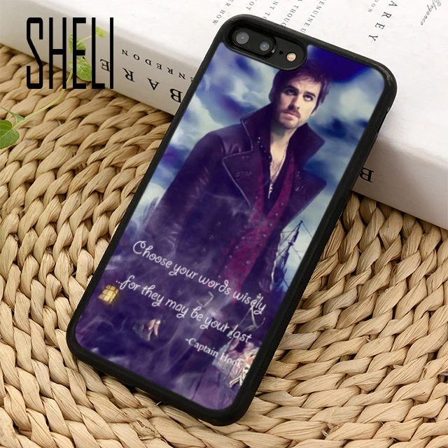 Чехол SHELI Once Upon a Time Captain Hook Quote для iPhone 6 7 8 plus 11 pro X XR XS max Samsung S7edge S8 S9 S10 |