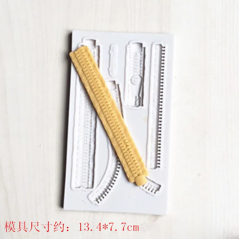 Silicone Zipper clay mould chocolate mold baking toolin Clay Extruders