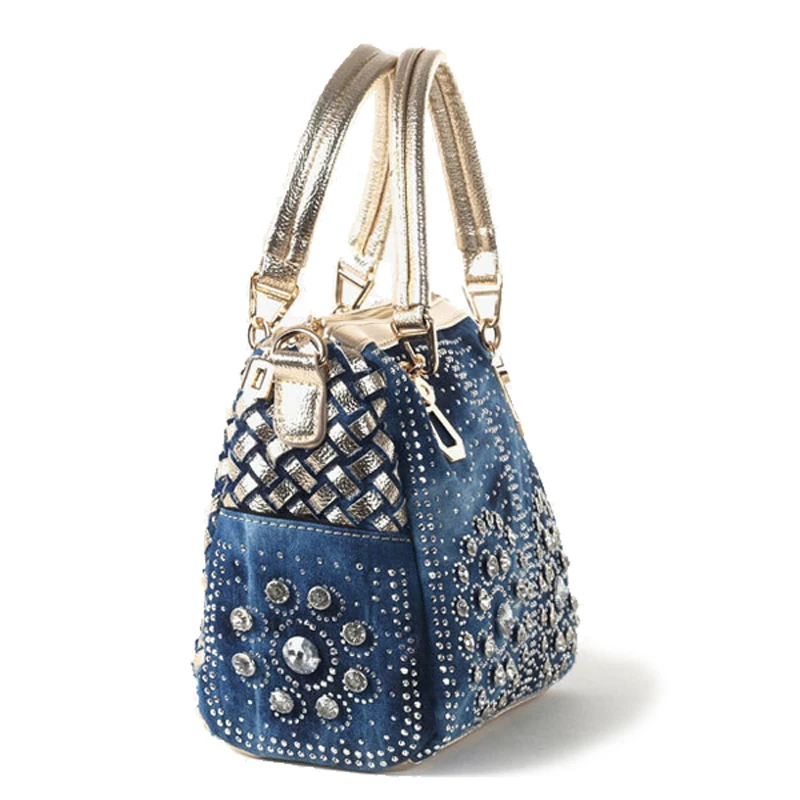 Женская сумка известного бренда, сумка через плечо, женская джинсовая сумка высокого качества, модная сумка с верхней ручкой