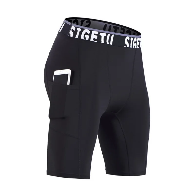 

HEFLASHOR 2019 men Fitness Elastic tight running pocket Pants Quick-drying gym Workout Torridity Joggers sports Shorts