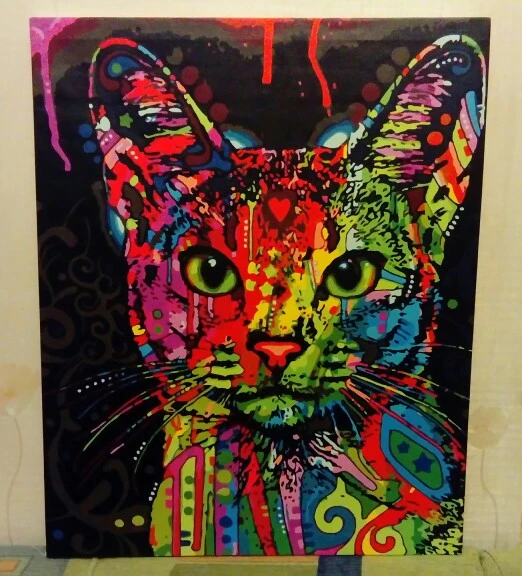 Paint Number Canvas Painting Kits Cats  Picture Numbers Canvas Cat -  Painting Number - Aliexpress