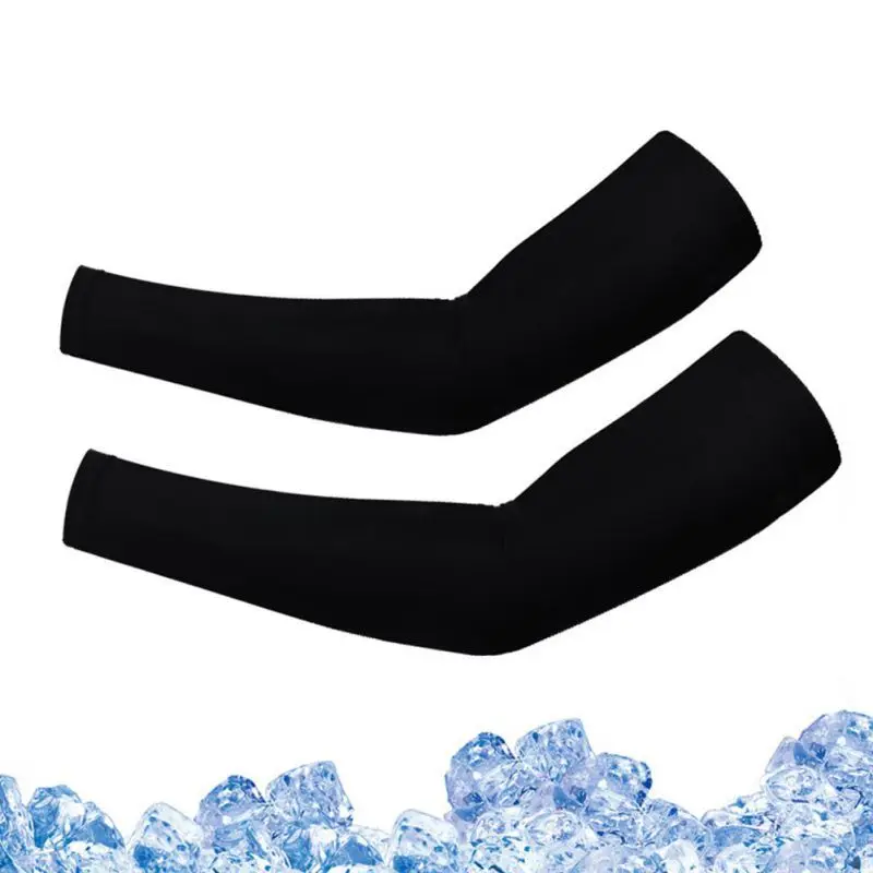 

2pcs Professional Cycling Sleeves Arm Men Women Warmers Elbow Cooling Anti Slipping Sleeves Outdoor Black Sport Arm Sleeves New