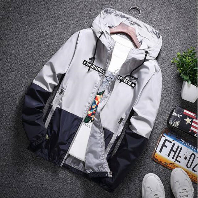 CASUAL PATCHWORK HOODED JACKET (5 VARIAN)
