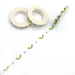 10 м * 8 мм зеленый Цветной Малый трава узоры васи лента DIY декоративные скотч малярный Бумага ленты 1 шт