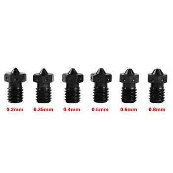 

High Quality Hardened Steel e3d V6 Nozzles For High-Tempe 3D Printing PEI PEEK Carbon Fiber Filament E3D V5 V6 Titan Aero Hotend