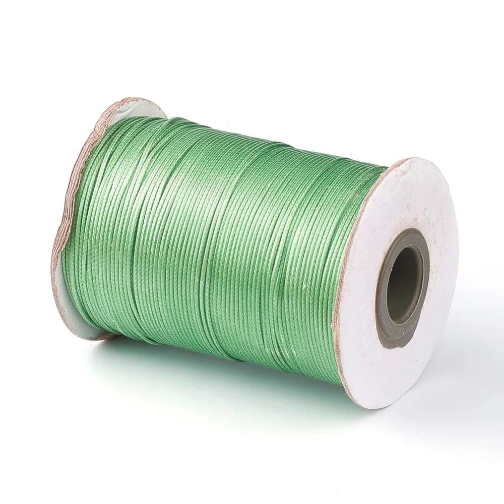 Pandahall около 93 ярдов/рулон 1,0 мм серия зеленого цвета корейский вощеный полиэфир шнур леска для бисера браслет ожерелье аксессуары