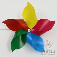 100 шт 5 листа Красочные пластиковая ветряная мельница