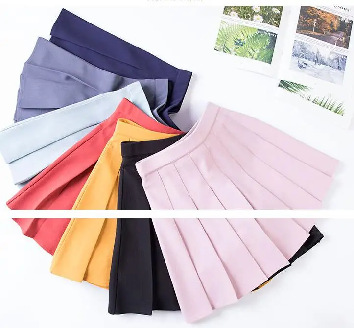 

Pleated Skirts for Girls Gray Solid Color High Waist Child Toddler Petticoat High Quality Princess Ball Gown School Girl Skirts