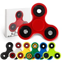 Más caliente Multicolor Triángulo Finger Gyro Spinner Fidget Plástico EDC Mano Para Aliviar El Estrés Ansiedad Enfoque Regalo Juguetes Autismo/ADHD