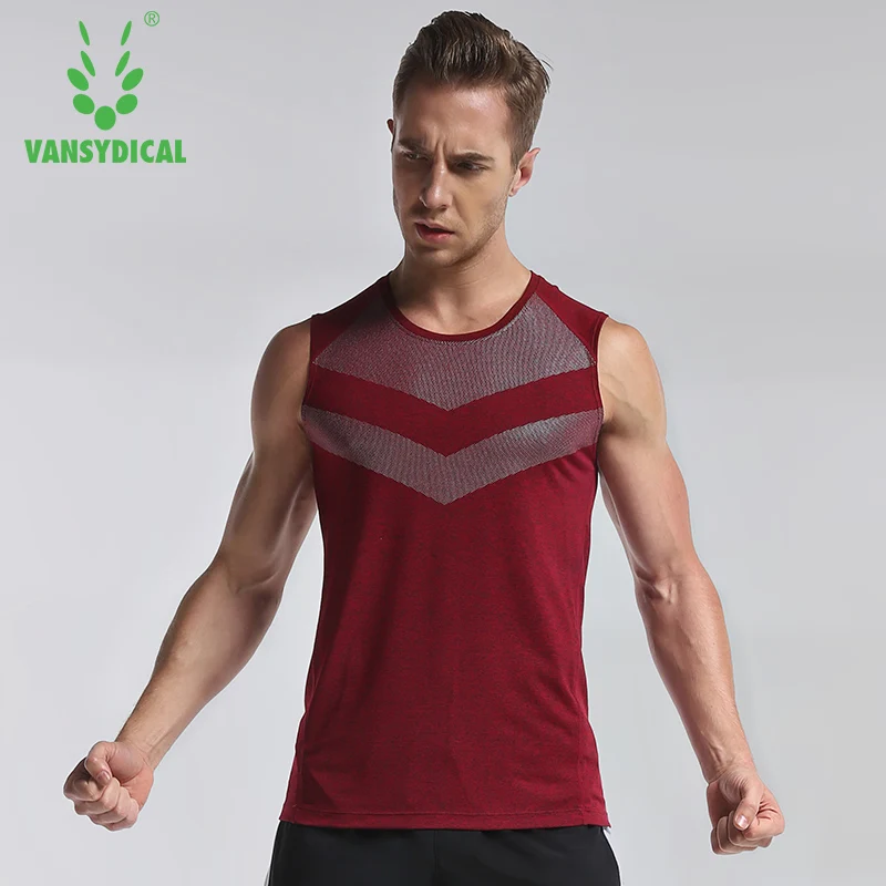 

Mens Running Vests Quick Dry Basketball Soccer Training Sleeveless Shirts Vansydical 2018 Gym Tank Tops
