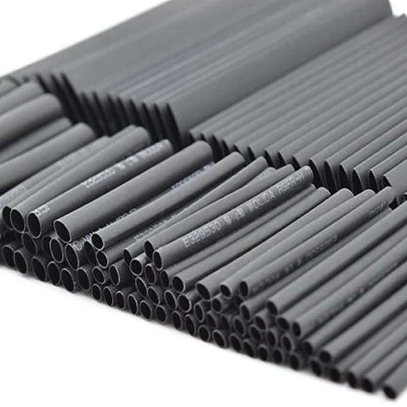 

127pcs/lot Heat Shrink Tubing 7.28m 2:1 Black Tube Car Cable Sleeving Assortment Wrap Wire Kit with Polyolefin Assortment