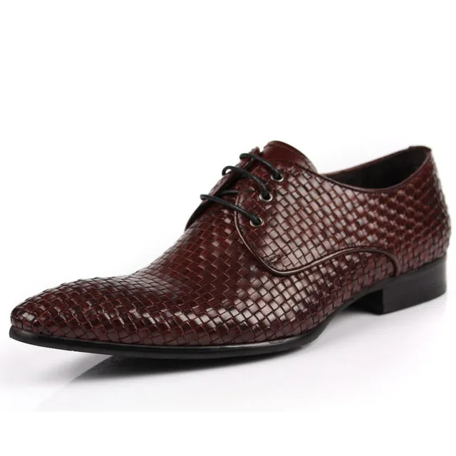 Представительская обувь ручной работы туфли на плоской подошве мужские туфли в деловом стиле на шнуровке мужские оксфорды цвет красного вина