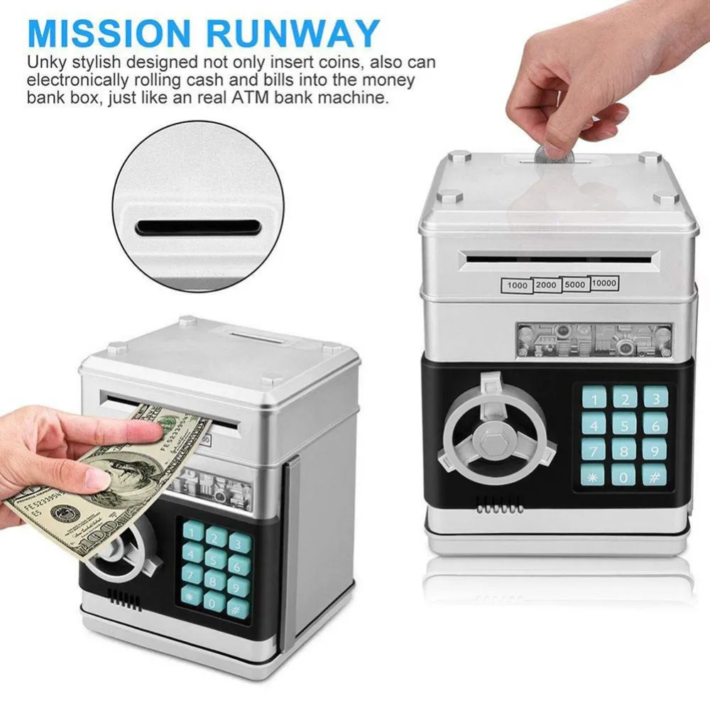Creative ATM Password Piggy Banks Kids Cash Coin Saving Money Boxes