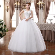 LYG-D39#2017 spring summer new wedding dress Korean word shoulder size wedding waist of pregnant women dresses wedding gown