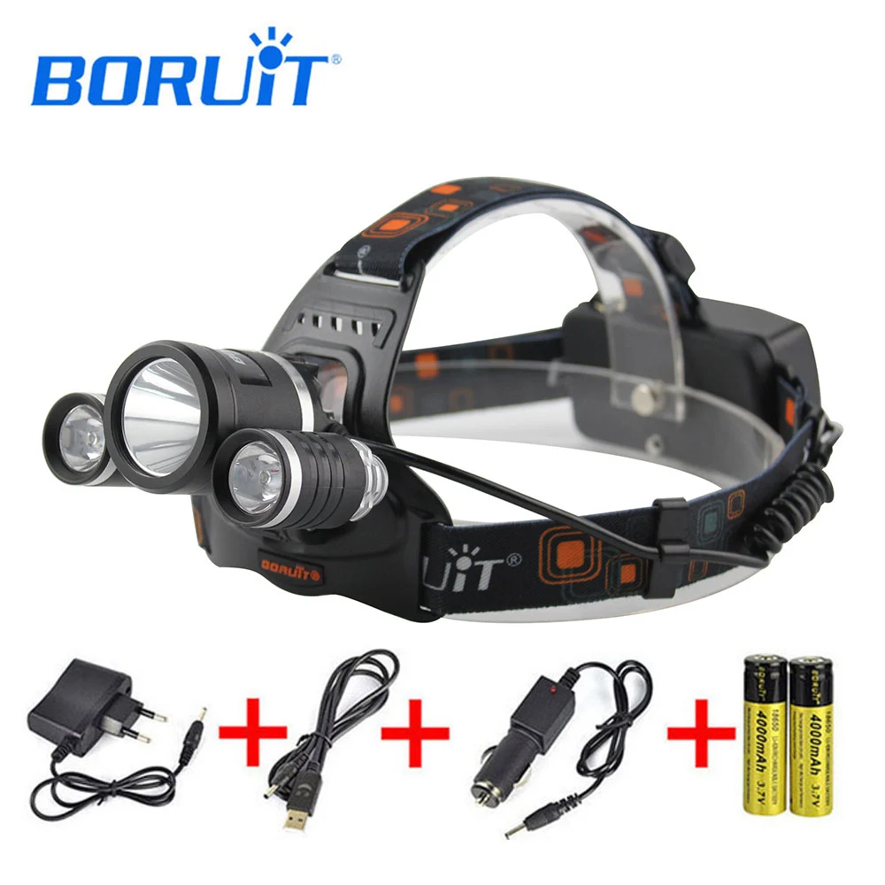 

BORUIT XML L2 LED Headlight Lantern 4 Modes USB Power Bank Headlamp For Fishing Hunting Use 18650 Battery Torch Lanterna RJ-5001