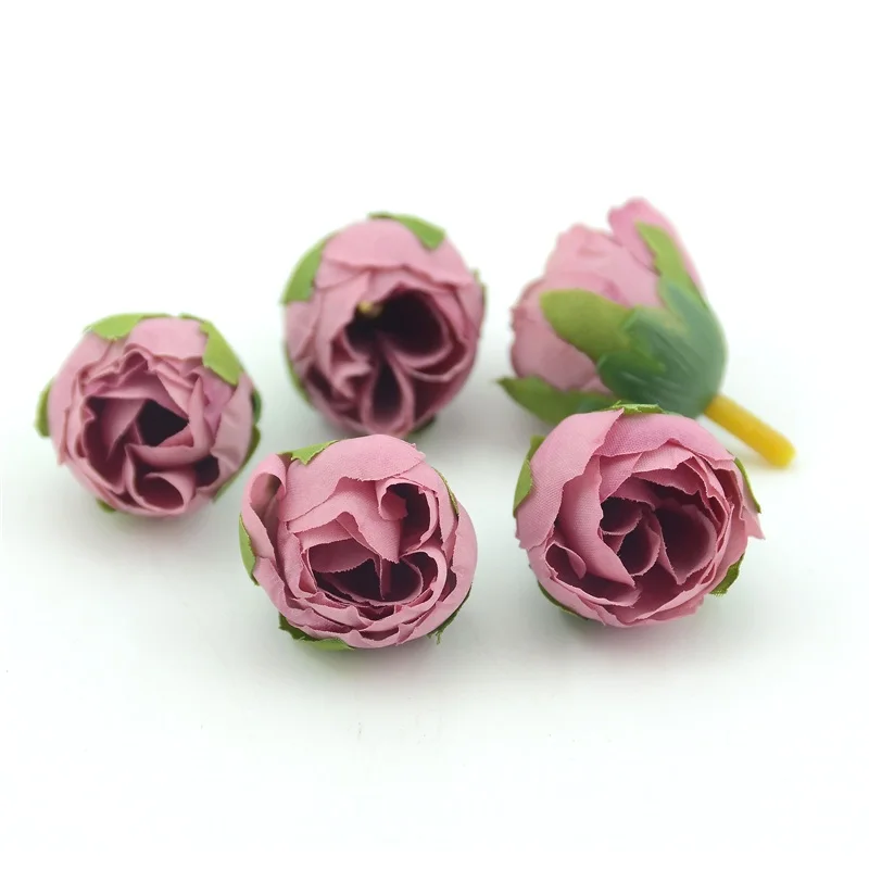10 шт. мини шелковая искусственная чайная Роза цветочная головка для украшения свадебной вечеринки DIY аксессуары для букета ручной работы