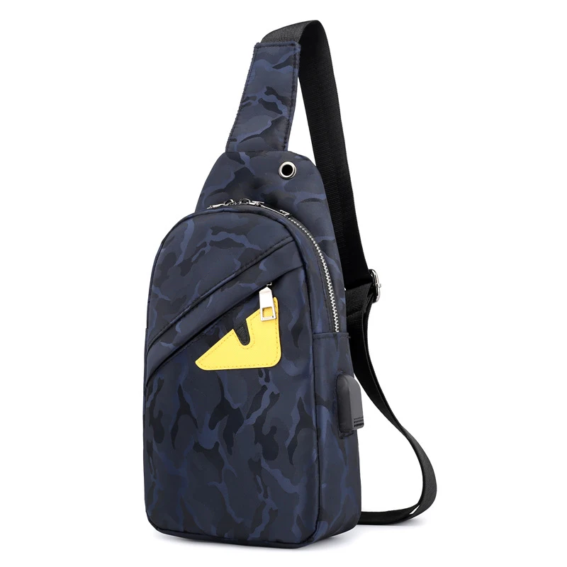 

Fashion Men Chest Bag Multi-function Chest Pack Anti Theft Male Single Shoulder Bags USB Charging Crossbody Bag Eye Bag Hot Sale