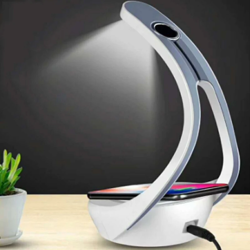 

LED mobile phone wireless charging bedroom atmosphere small table lamp wireless desktop charger support mobile phone bracket