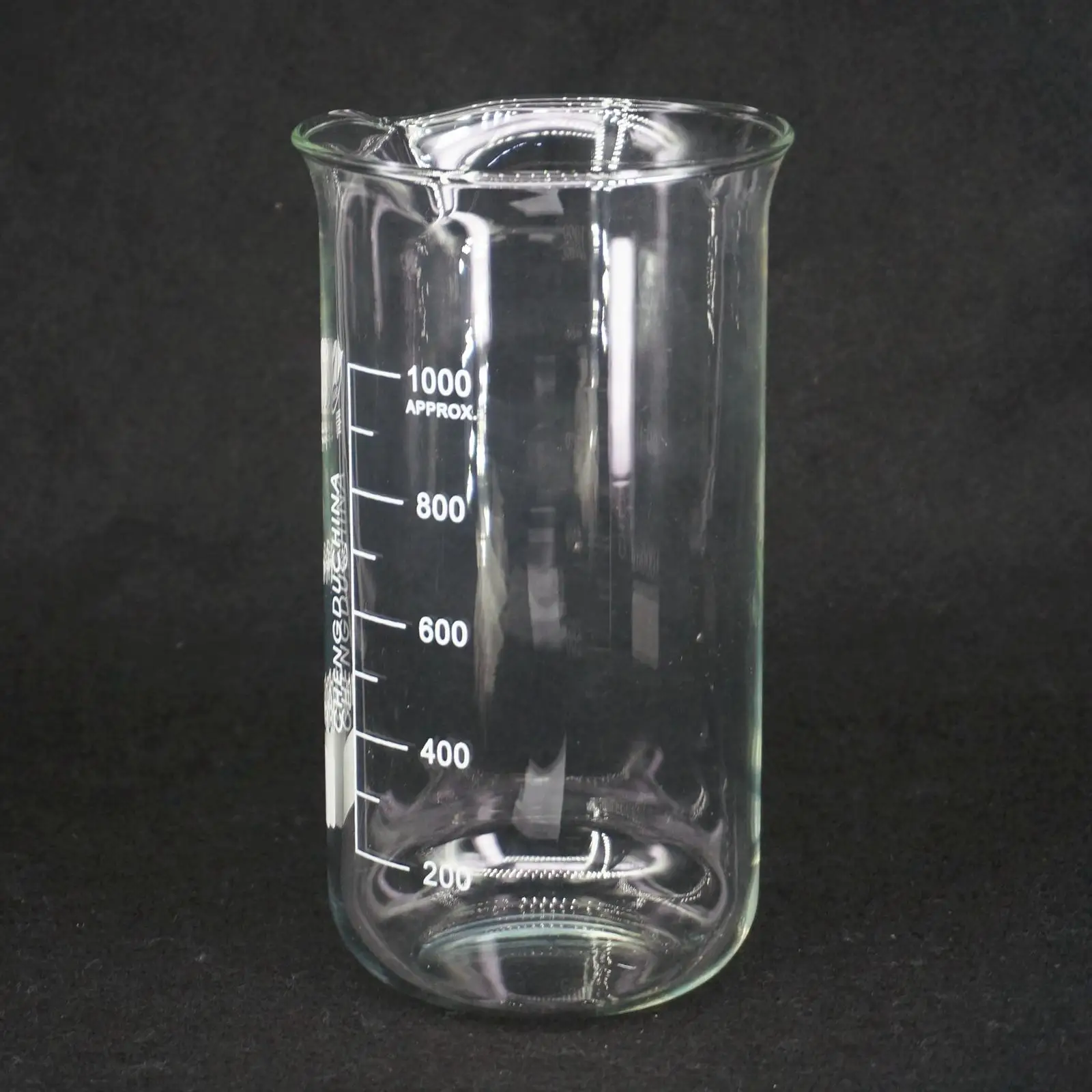 Copo de Forma Alta de Vidro de Borosilicato Borosilicato de Laboratório de Química Engrossado com Bico 1000 ml de Laboratório de Química Proveta Transparente